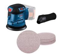 Bosch Professional Gex 18V 125mm Random Orbit Sander Brushless + 5 Mesh Sheets