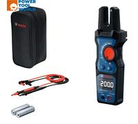 Bosch Professional Fork Meter GFM 1000-15 (True RMS, Inverted LCD, Measures up to 200 A AC, Non-Contact Voltage Detector, Compatible with Magnet Hanger MH 1, 2 x 1.5 V LR06 (AA))