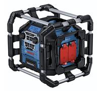 Bosch Professional GPB 18V-5 SC 18 V Battery System Battery for Construction Site Radio Reception via DAB+, Bluetooth, FM and AUX with AUX Cable, 2 x AA Batteries