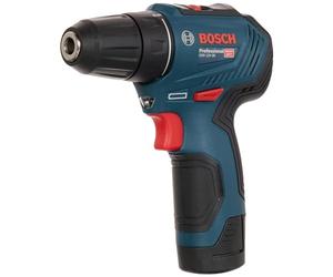 Bosch Professional GSR 12V-30 12V System Cordless Drill with 2 x 2.0 Ah GBA 12V Battery, AL 1115 CV Charger 39-Piece Accessory Set in Bag