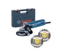 Bosch Professional Angle Grinder 800 W - 125 mm + 2 Diamond Discs + Case - GWS 880