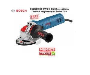 Bosch Professional GWX9115S 110V 115mm X LOCK Angle Grinder With 900W Motor