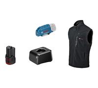 Bosch Professional Heated Vest GHV 12+18V XA (in AA 12V-21 USB Charging Adapter + GBA 12V 2.0Ah Battery + GAL 12V-20 Charger) - Size M