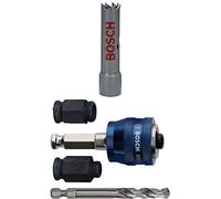 Bosch Professional Hole Saw HSS Bi-metal for standard adapter (for various materials, Ø 14 mm) + 4 pcs. Power Change Plus Starter Kit Set