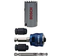 Bosch Professional Hole Saw HSS Bi-metal for standard adapter (for various materials, Ø 32 mm) + 4 pcs. Power Change Plus Starter Kit Set