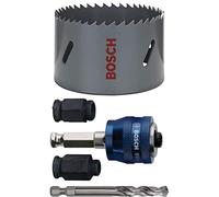 Bosch Professional Hole Saw HSS Bi-metal for standard adapter (for various materials, Ø 79 mm) + 4 pcs. Power Change Plus Starter Kit Set