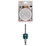 Bosch Professional Hole Saw Progressor for Wood & Metal (Ø 86 mm) + 1x Power Change Plus Adapter (Socket 3/8" hexagonal shank, HSS-G Drill Bit Ø 7.15 x 85 mm)