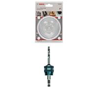 Bosch Professional Hole Saw Progressor for Wood & Metal (Ø 95 mm) + 1x Power Change Plus Adapter (Socket 3/8" hexagonal shank, HSS-G Drill Bit Ø 7.15 x 85 mm)