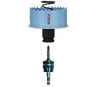Bosch Professional Hole Saw Sheet Metal (Ø 54 mm) + 1x Power Change Plus Adapter (Socket 3/8" Hexagonal Shank, Incl. HSS-Co Drill Bit 7.15 x 65 mm)