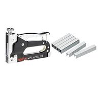Bosch Professional HT 14 Handheld Tacker (Wood, Staple Type 53) & Fine Wire Staple Type 53 (Textiles, Carton, 114mm x 0.74mm x 14mm, Accessories for Joining)
