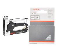 Bosch Professional HT 14 Handheld Tacker (Wood, Staple Type 53) + Fine Wire Staples Type 53 (Textiles, Carton, 114mm x 074mm x 10mm, Accessories for Joining)