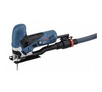 Bosch Professional jigsaw GST 90 E (650 W, 1x saw blade, extraction set, chip guard, cutting depth in wood: 90 mm, in a case)
