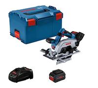 Bosch Professional L-BOXX 18 V System Battery Circular Saw GKS 18V 57-2 L Left Blade Brushless Motor Includes 1x Circular Saw Blade 2X ProCORE 5.5Ah Battery Charger