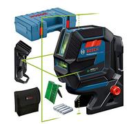 Bosch Professional Laser Level GCL 2-50 G (green laser, interior, RM 10 mount, ceiling clamp, visible working range: up to 15m, 4x AA battery, in carrying case)