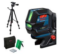 Bosch Professional Laser Level GCL 2-50 G (Green Laser, Interior, RM 10 Mount, Tripod BT 150, Visible Working Range: up to 15m, 4X AA Battery, in Cardboard Box)
