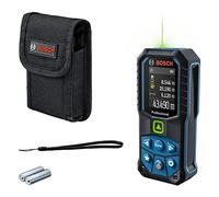 Bosch Professional Laser Rangefinder GLM 50-23 G (green beam, inclination sensor, range: up to 50 m, strength, IP65, accuracy ±1.5 mm*, 2 AA batteries, wristband, cover)