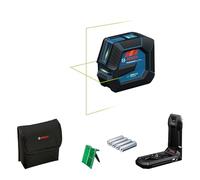 Bosch Professional line Laser GLL 20-22 G Bracket LB 10, Green Laser, Indoor use, Dual Power Source, 2 x 1.5V LR6 Batteries, Protective Bag