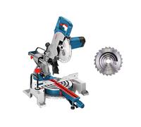 Bosch Professional Mitre Saw GCM 80 SJ 1,400 Watt Saw Blade Diameter 216 mm Includes 2X Circular Saw Blades Allen Key