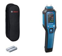 Bosch Professional Moisture Meter GMP 1-13 (pin-Based, Measures 37 Wood Types and 10 Building Materials, IP65 Rating, high-Contrast LCD, 2X AA Batteries, Pouch)