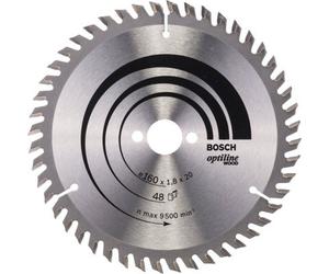 Bosch Professional Optiline Wood Circular Saw Blade - 160mm X 20/16mm X 1.8mm, 48 Teeth