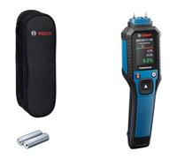 Bosch Professional pin-Based Moisture Meter GMP 2-15 (Measures 37 Wood Types and 10 Building Materials, Integrated Thermo-Hygrometer, IP65, 2X AA Batteries, Pouch)