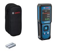 Bosch Professional pinless Moisture Meter GMM 1-15 (Non-invasive, Measures 37 Wood Types and 10 Building Materials, IP65 Rating, 2X AA Batteries, Pouch)