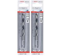 Bosch Professional PointTeQ Hex Drill Bit (for Metal, Ø: 8.5 mm, Total Length: 117 mm, ¼’’ Hex Shank, Accessory for Impact Drivers and Drill Drivers) (Pack of 2)