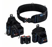 Bosch Professional ProClick Tool Belt kit with 1 x Belt 93 (Size S/M), 1 x GWT 4 Bag, 1 x GWT 2 Bag, 2 x ProClick Holders