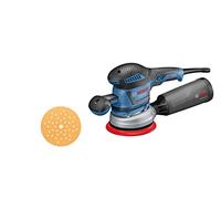 Bosch Professional random orbit sander GEX 40-150 (in uxiliary handle, dust box, sanding disc dia. 150 mm, C470 sanding sheet for wood, extraction adapter, in cardboard box)