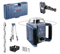 Bosch Professional Rotation Laser Level GRL 400 H (One-Button keypad, Receiver LR 1, Levelling Rod GR 2400, Tripod BT 152, Working Range: up to 400m (Diameter), in Carrying case)