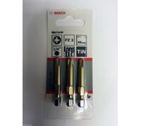 Bosch Professional Screwdriver bit Max Grip PZ 3, 49 mm, Pack of 3, 2607001600