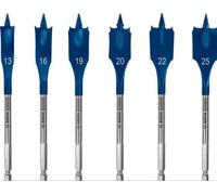 Bosch Professional 6x Expert SelfCut Speed Spade Drill Bit Set for Softwood, Chipboard, 13-25 mm, Accessories Rotary Impact Drill