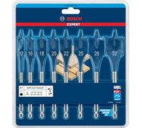 Bosch Professional Set of 8 Expert SelfCut Speed Flat Drill Bits (for softwood, chipboard, diameter 12-32 mm, impact drill accessory)