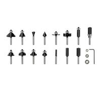 Bosch Professional ¼" Shank 15 Piece Router Bit Set 2.607.017.473
