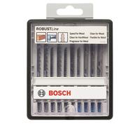 Bosch 10x PRO Wood and Metal Jigsaw Blade Set (for Steel Sheets, Hardwood, Length 100 mm, Professional Accessory Jigsaw)