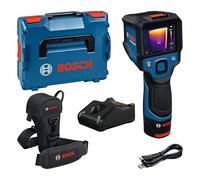 Bosch Professional Thermo Camera GTC 12V-450-13 (256x192 px Resolution, -20°C to +450 °C, Dual Power Source, GBA 12V 2.0 Ah Li-Ion Battery, GAL 12V-40 Charger, Pouch, USB-C® Cable, L-Boxx)