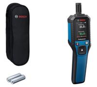 Bosch Professional Thermo-Hygrometer GDH 1-17 (Real-time Readings, High Contrast Color LCD Display, IP65 Rating, Rubber housing, 2X AA Batteries, Pouch)
