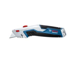 Bosch Professional universal carpet knife with retractable bade and blade compartment in the handle (incl. 3x trapezoid blades)