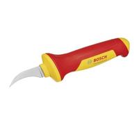 Bosch Professional VDE Stripping Knife (with Sickle-Shaped Hook Blade, S2 Steel Blade)