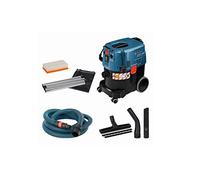 Bosch Professional Wet/Dry Dust Extractor Gas 35 M AFC (1.200 W, 3 m Extraction Pipe, 5 m Hose, Crevice Nozzle, Disposal Bag, Elbow, Floor Nozzle Set, PES Flat-Pleated Filter)