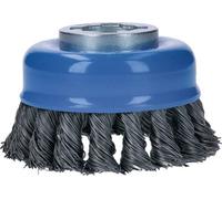 Bosch 1x PRO Steel Longlife Cup Brush, Knotted Wire for Small Angle Grinder and X-Lock (for Steel, Ø 75 mm, Professional Accessory Small Angle Grinder)