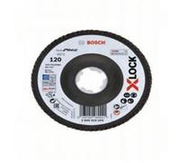 Bosch Professional X-Lock Flap Discs - Angled Version - Fibre Plate - 115mm - G 120 - X571 - Best For Metal