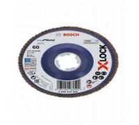 Bosch Professional X-Lock Flap Discs - Straight Version, Plastic Plate, 115mm, G 60, X571 - Best For Metal