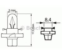 Bosch Pure/Lt 12V 1.5W Bx8.4D Trade Pk 1987302255