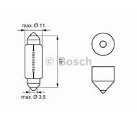 Bosch 1 987 302 210 Licence Plate Light Bulb