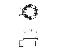 Bosch Pure/Lt Blbh8 H8 12V 35W Pgj19-1 Part No - 1987302081