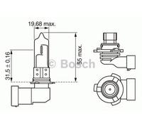 BOSCH PURE/LT HB3 12V 60W P20D - 1987302152