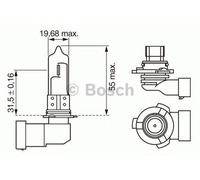 Bosch 1 987 302 152 Bulb, spotlight, Silver