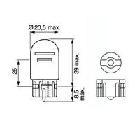 Bosch Pure/Lt W21/5W 12V 21/5W W3X16Q Part No - 1987302252 - Pack of 10