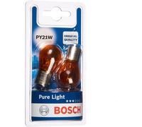 Bosch PY21W (581) Pure Light Car Light Bulbs - 12 V 21 W Bau15S - 2 Bulbs